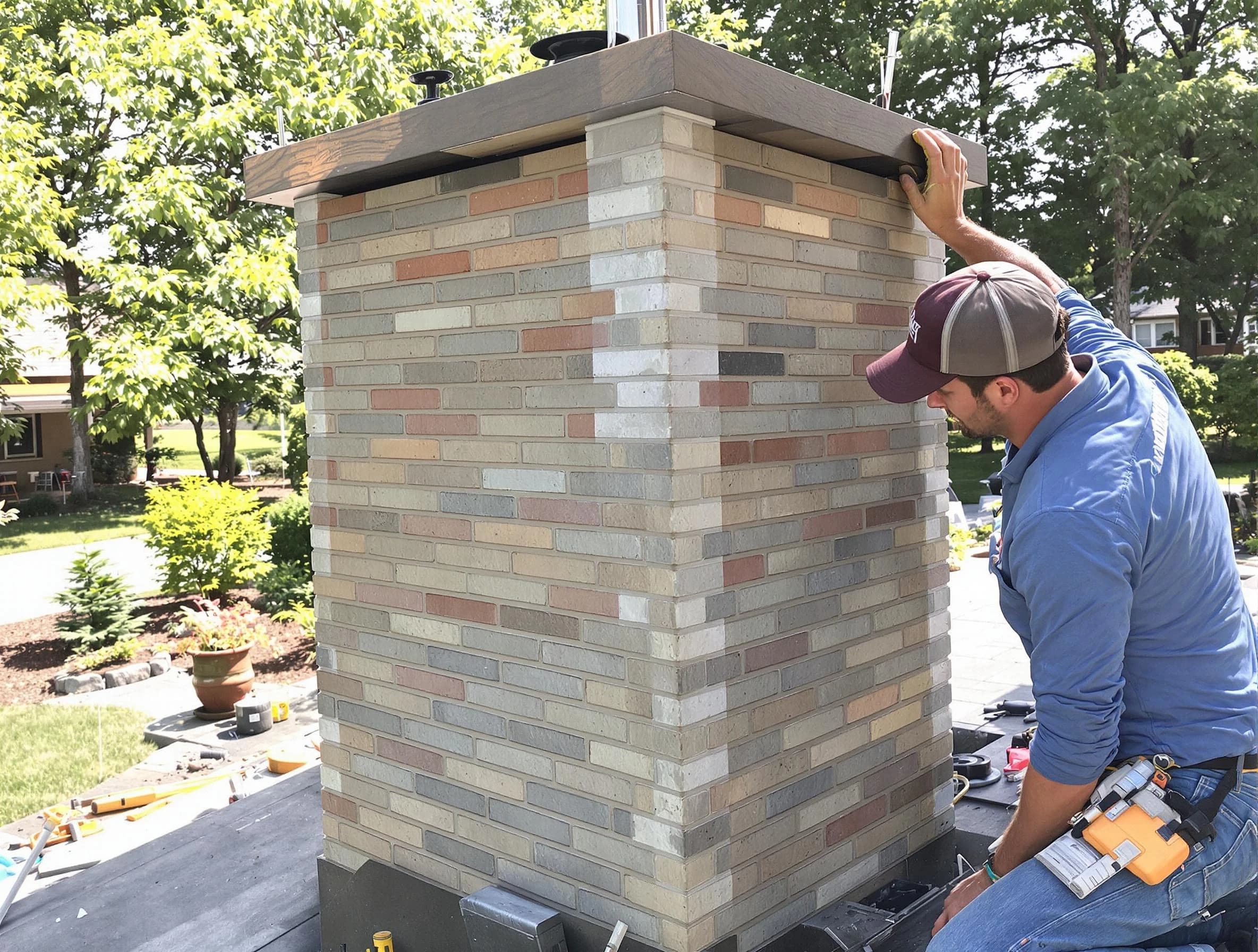 Guthrie Chimney Sweep completing a modern chimney remodel in Guthrie, OK