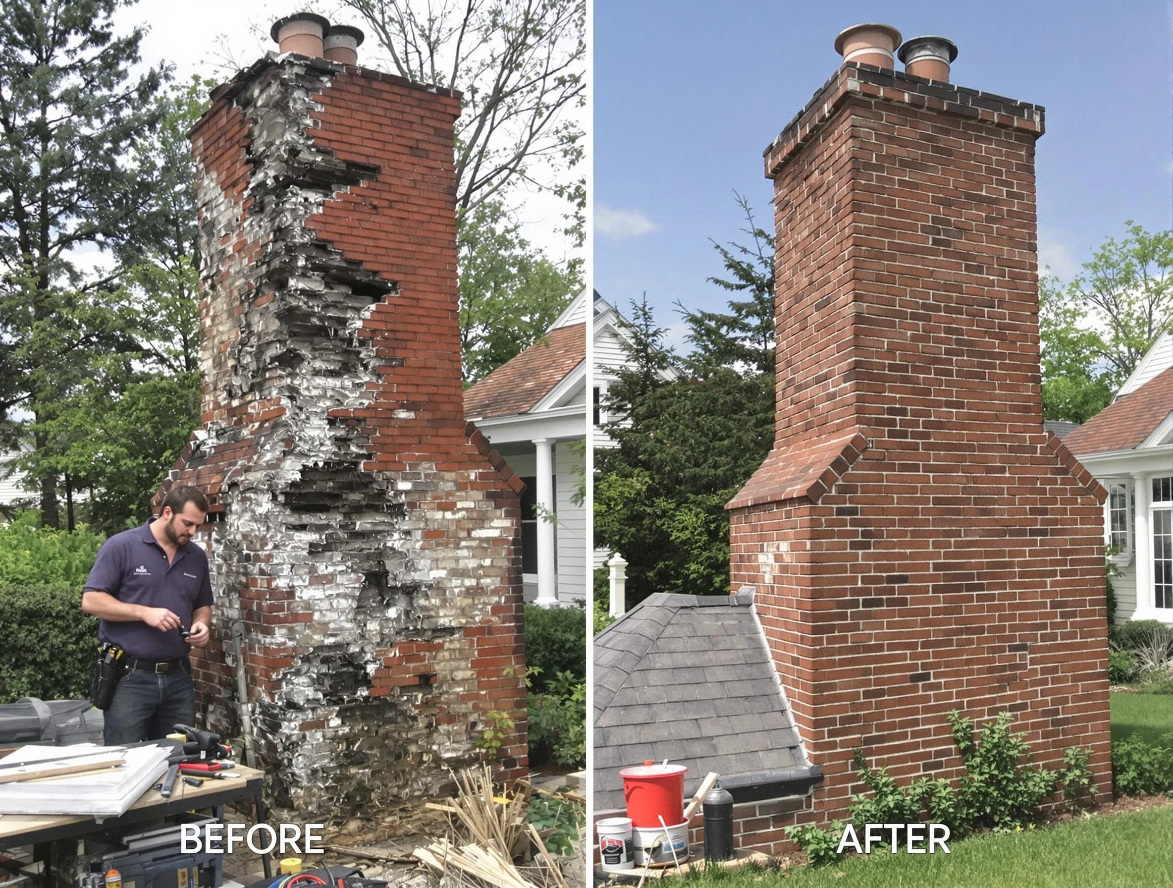 Guthrie Chimney Sweep performing a full chimney restoration in Guthrie, OK