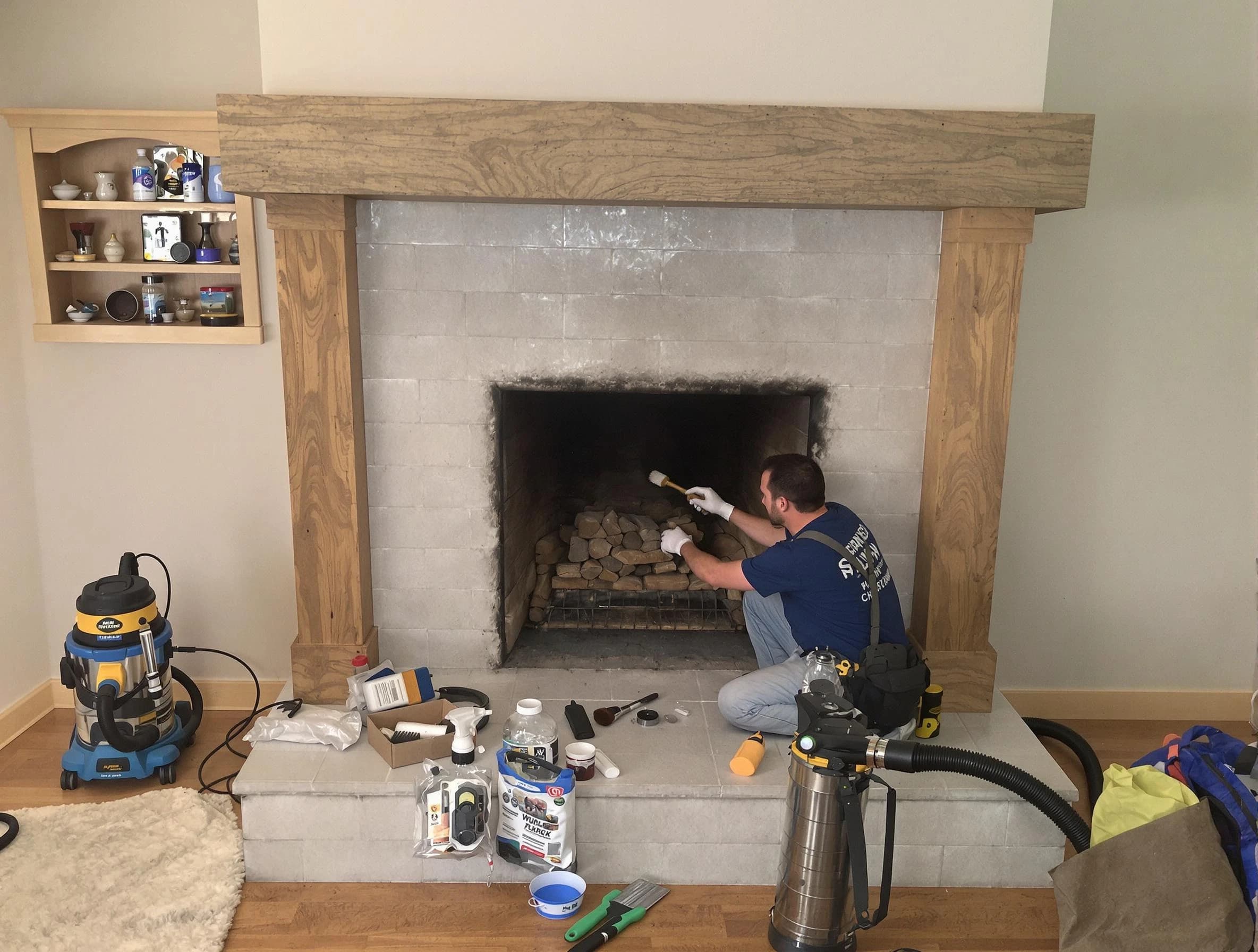 Detailed creosote removal process by Guthrie Chimney Sweep in Guthrie, OK