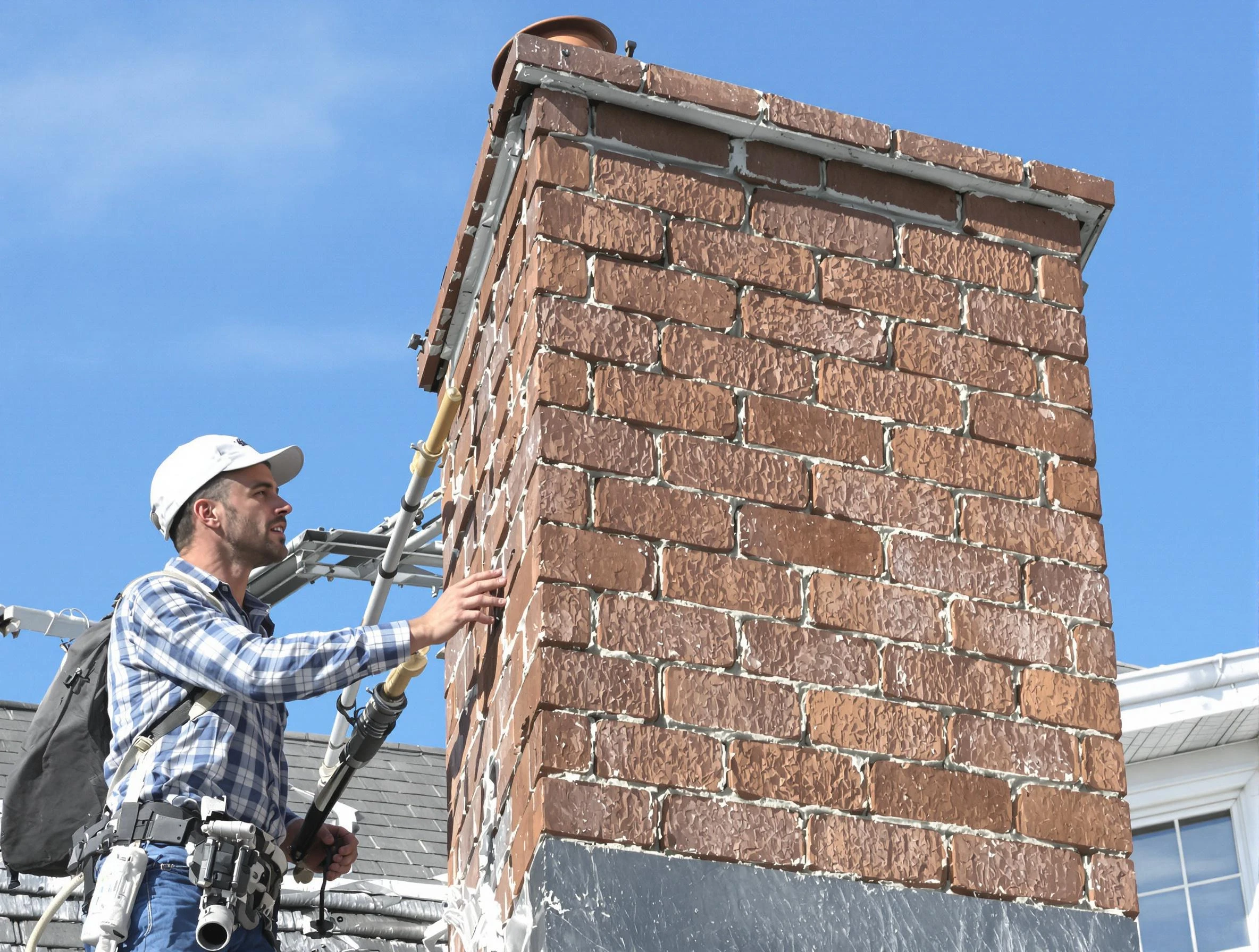 Brickwork for a chimney rebuild by Guthrie Chimney Sweep in Guthrie, OK