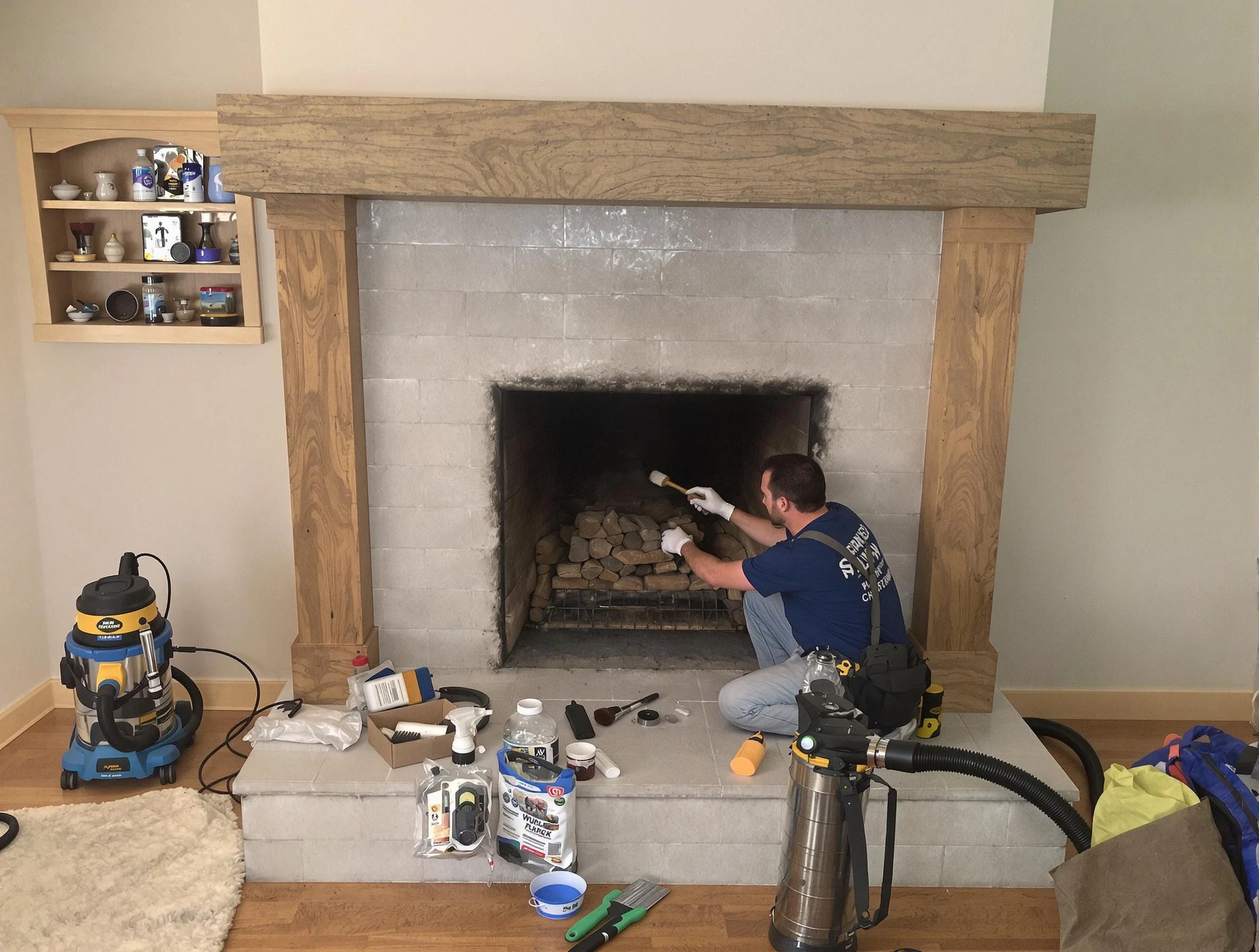 Detailed creosote removal process by Guthrie Chimney Sweep in Guthrie, OK