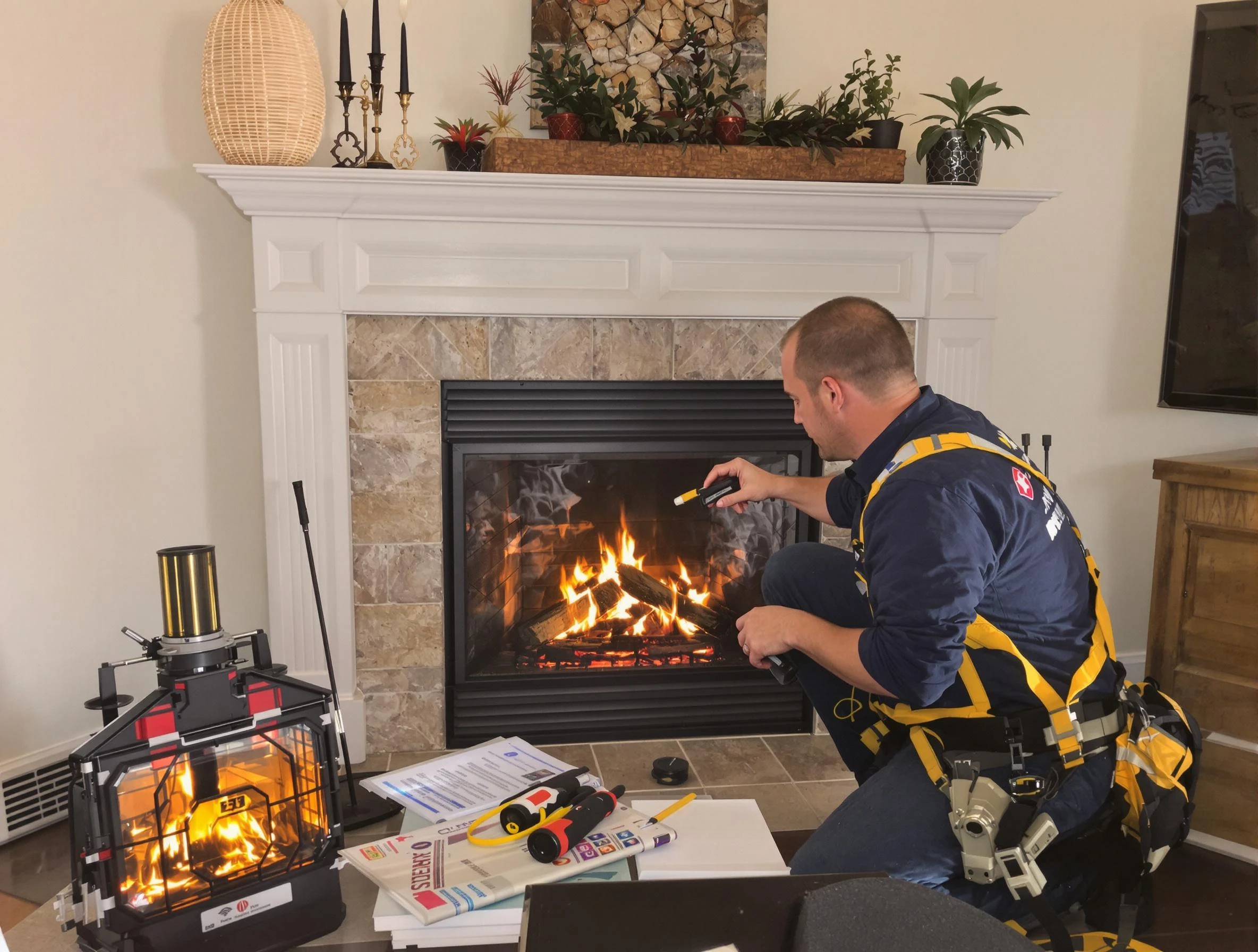 Safety-focused fireplace inspection by Guthrie Chimney Sweep in Guthrie, OK